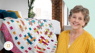 Make a quotBlue Ribbon Weavequot Quilt with Jenny Doan of Missouri Star Video Tutorial [upl. by Tegan335]