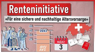 «Für eine sichere und nachhaltige Altersvorsorge» Renteninitiative  Volksabstimmung 3 März 2024 [upl. by Anohs141]