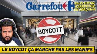 Face au boycott Carrefour disparait de Jordanie Voici pourquoi il faut boycotter et pas manifester [upl. by Vookles82]