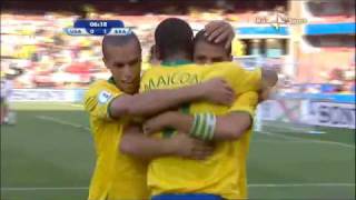 USA VS BRAZIL CONFEDERATION CUP South Africa 18 06 09 7 1T GOAL BRAZIL FELIPE MELO 1 Brazil vs usa [upl. by Salman]