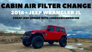 Cabin Air Filter Replacement on Jeep Wrangler JL 2018 [upl. by Deery]