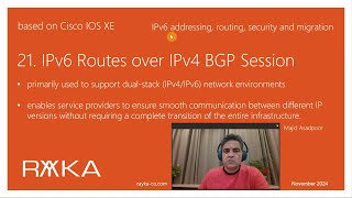 21 IPv6 over IPv4 BGP [upl. by Pyne144]