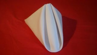 How To Fold Napkins  Pyramid Fold Napkin Folding Video [upl. by Trefor]