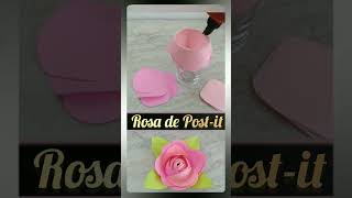 DIY como hacer una rosa de papel Postit [upl. by Mathews]