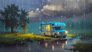 Heavy rain camping in the forest adventure deep sleep ASMR [upl. by Esilahs]