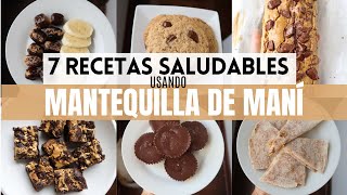 7 RECETAS USANDO MANTEQUILLA DE MANI SNANCKS  POSTRES Michela Perleche [upl. by Newsom95]