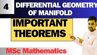 Differential Geometry of Manifold  Important Theorems l For Msc Maths by Krishna Singh✍️✍️ [upl. by Tabor278]