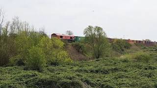 DB 66 with northbound liner at Welney [upl. by Ssac483]