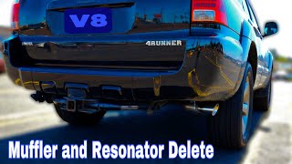 4th Gen 4Runner Muffler and Resonator Delete  2007 v8 4Runner [upl. by Atekahs525]