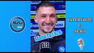 Napoli  Cagliari Intervista Politano [upl. by Notselrahc]