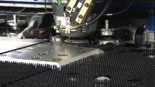 TRUMPF TruPunch Punching Machine Wheel Tool Demo [upl. by Aicnerolf]