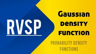 RVSP L17Gaussian density functionS V RAVI KUMAR [upl. by Collen]