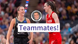 Sabrina Ionescu Picks Caitlin Clark as Her Potential NBA AllStar Splash Sister [upl. by Svirad]