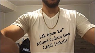 CMG Links Miami Cuban Link Chain 14k 24quot 6mm [upl. by Negiam]