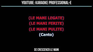 EDOARDO DE CRESCENZO LE MANI KARAOKE PROFESSIONALE [upl. by Nodyl]