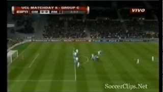 Cristiano Ronaldo Amazing Free Kick vs Olympique Marseille [upl. by Ymirej895]