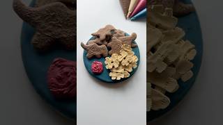 Dino nuggies cookie🦕🦖 recipes and supplies linked in my bio cookiedecorating asmr satisfying [upl. by Ellehcar]