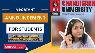 Chandigarh University admission phase 2 started 🤔 chandigarhuniversity [upl. by Haiacim]