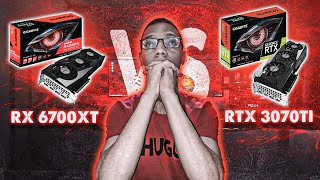 AMD RX 6700XT VS NVIDIA RTX 3070TI ايش الفرق وايهما احسن [upl. by Nyllek547]