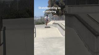 Skaters vs scooters 🔥 skateboarding board skate scooter shorts [upl. by Anaitak]