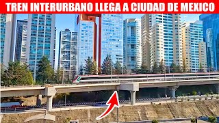 Llega el Tren Interurbano México  Toluca por primera vez a la Ciudad de México Santa Fe [upl. by Amata834]