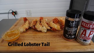 Grilled Lobster Tail  How to Cook Lobster Tail  Big Green Egg [upl. by Allianora]