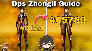 Dps Zhongli Guide  Genshin Impact [upl. by Rothschild]