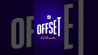 Offset Text Animation in After Effects  tutorial [upl. by Selma857]