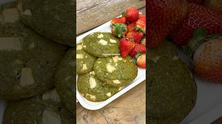 Matcha cookies 😋🍵💚 tracyum matcha baking [upl. by Orvan804]