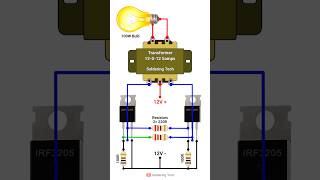 How to make 12V DC to 220V AC  12V to 220V inverter 12vto220v inverter [upl. by Nadnerb492]