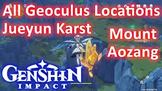 All Geoculus Locations Jueyun Karst Mt Aozang Genshin Impact [upl. by Enyrb440]