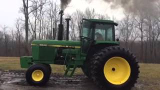 John Deere 4640 cold start [upl. by Nine]