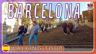 🐾 BARCELONA  4K WALKING tour 35  CAMINANDO por ESPAÑA [upl. by Ecirrehs]