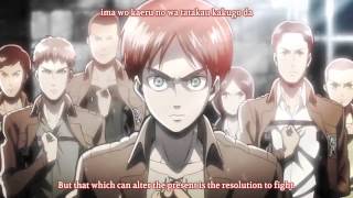 Shingeki No Kyojin Opening 1 With Lyrics [upl. by Cilegna]