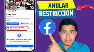 Como Desactivar y Anular Restricción de mi perfil en Facebook [upl. by Ingaborg353]