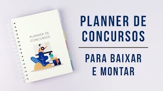 Planner de concursos baixe imprima e monte [upl. by Nenerb528]