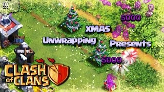 Clash of clans  Merry Christmas  Opening Christmas Presents [upl. by Eibor]