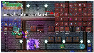 Nuevo mapa con todos los ítems de terraria 14 Journeys End mobile  todos los items de la 14 [upl. by Hirsch]