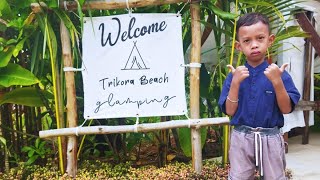 VLOG IQBAL LIBURAN DI TRIKORA BEACH GLAMPING PULAU BINTAN 🏝️ [upl. by Ahron]