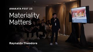 Raynaldo Theodore Materiality Matters  Anakata Fest 23 [upl. by Sunil]