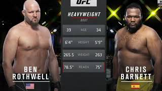 UFC Vegas 27 Ben Rothwell VS Chris Barnett submission Full Fight Highlights HD [upl. by Orna280]