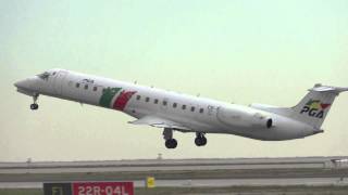 Embraer 145 Portugalia CSTPI take off [upl. by Dlareg]