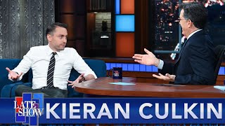 Kieran Culkin Came Straight From The Succession Set To His Late Show Interview Still In Costume [upl. by Yaras759]