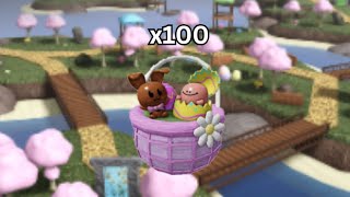 Opening 100 Easter Crates In Tower Heroes [upl. by Felicle]