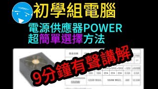 組電腦power電源供應器簡單選擇初學者必看 [upl. by Maureene]