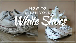 CLEAN AND WHITEN YOUR WHITE SNEAKERS IN LESS THAN 2 MINUTES [upl. by Beyer]