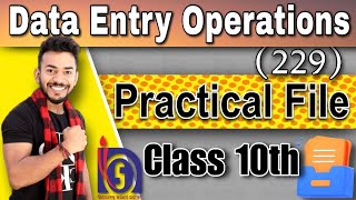 Nios Class 10th Data Entry Operation 229 Solved Practical File  NIOS Practical File [upl. by Meggie]