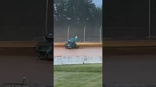 Sharon SpeedWay 410 sprint car crash sharon sprintcar sprintcars crash carracing [upl. by Htnnek]