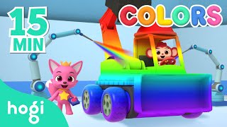 Learn Colors with Cars｜15 min｜Learn Colors for Children  Compilation  3D Kids｜Hogi Colors [upl. by Hayes872]