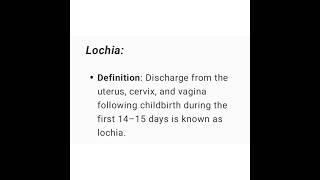 Lochia full notes medical nursingcareer nursinggraduate [upl. by Assehc443]